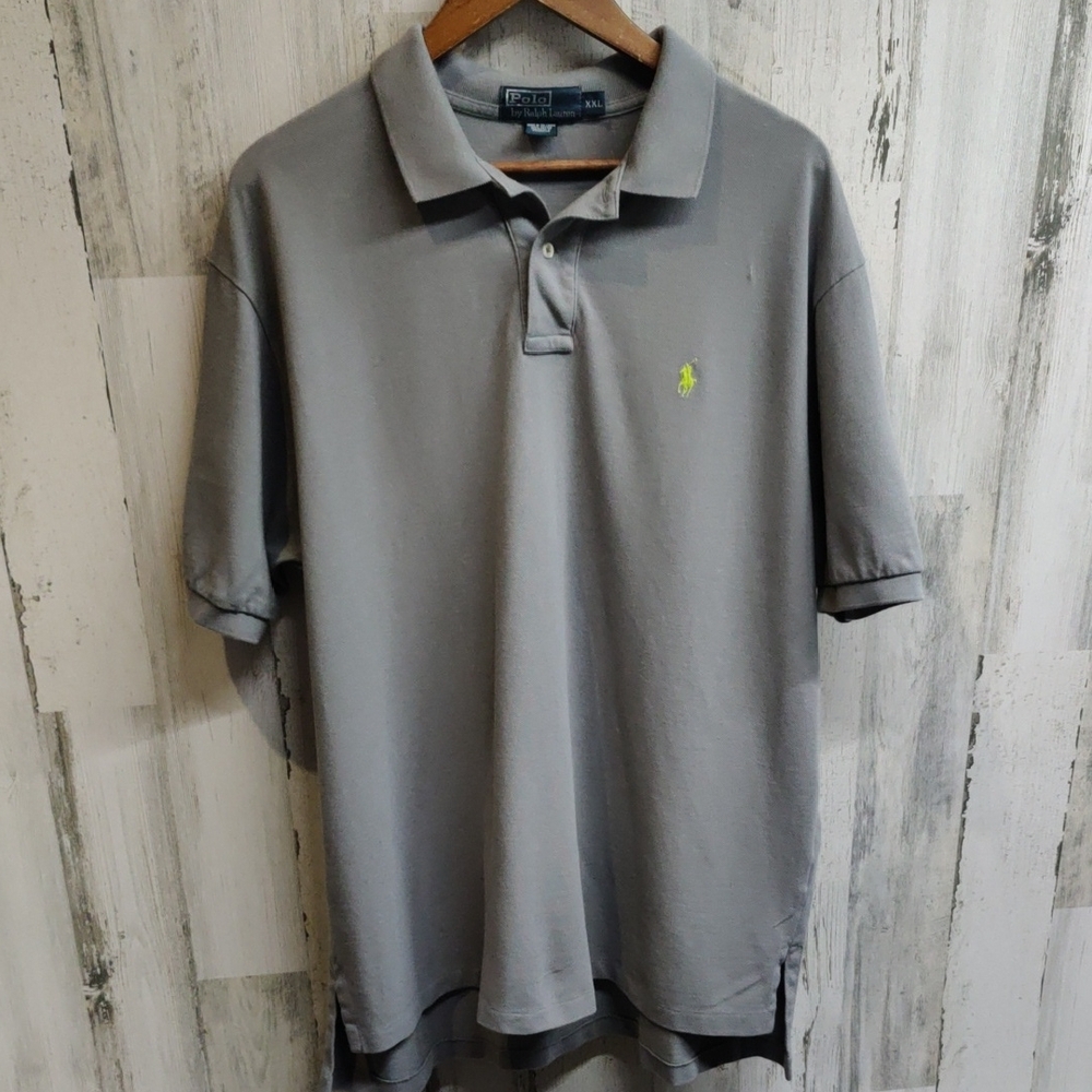 Vintage Polo by Ralph Lauren Gray Men's Shirt